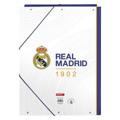 Mape Real Madrid C.F. Zils Balts A4 (26 x 33.5 x 2.5 cm) cena un informācija | Kancelejas preces | 220.lv