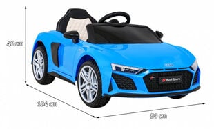 Vienvietīgs elektromobilis, Audi R8 LIFT, zils цена и информация | Электромобили для детей | 220.lv