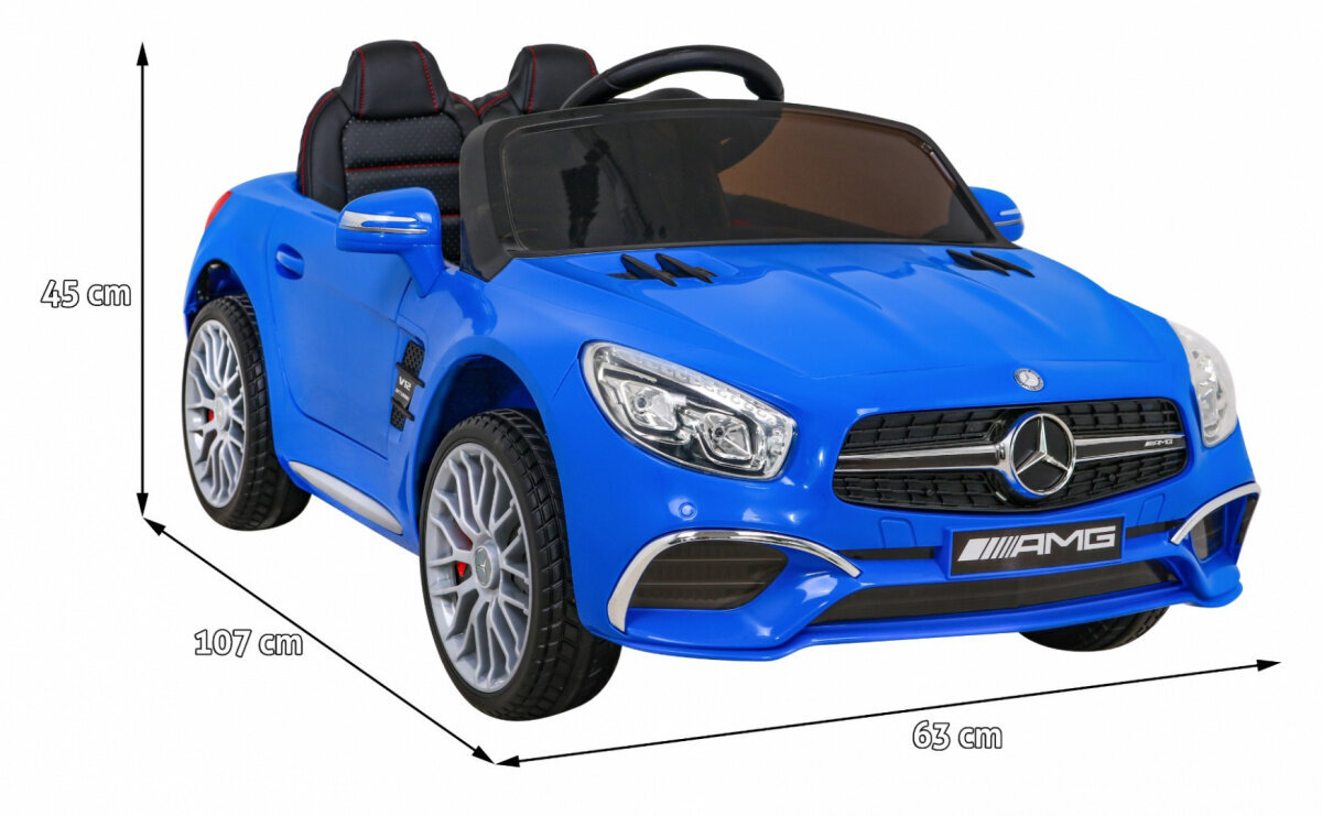 Mercedes Benz AMG SL65 S vienvietīgs elektromobilis, zils cena un informācija | Bērnu elektroauto | 220.lv