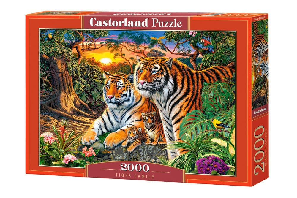 Castorland Tiger Family Puzzle, 2000 gabaliņu cena un informācija | Puzles, 3D puzles | 220.lv