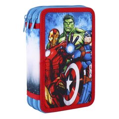 Penālis ar vietu trim zīmuļiem The Avengers 43 Daudzums Zils (12 x 19,5 x 6,5 cm) cena un informācija | Penāļi | 220.lv