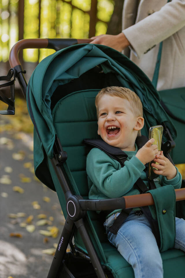 Bērnu ratiņi STINGER, melni cena un informācija | Bērnu rati | 220.lv