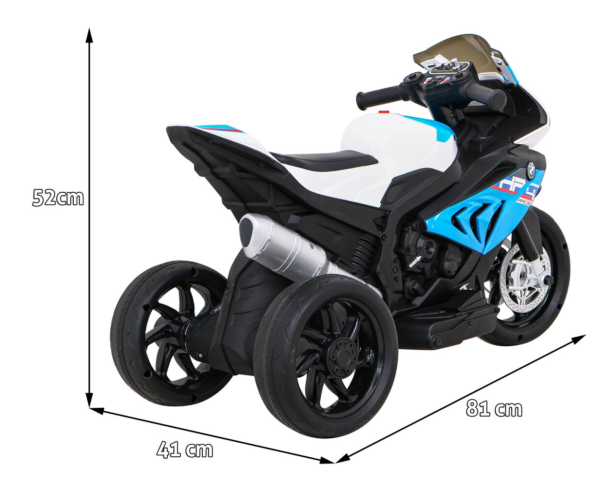 Bērnu elektriskais motocikls - BMW HP4, zils cena un informācija | Bērnu elektroauto | 220.lv