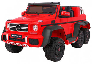Vienvietīgs elektromobilis Mercedes G63 6x6, sarkans cena un informācija | Bērnu elektroauto | 220.lv