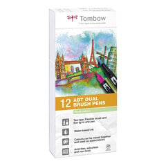 Маркер Tombow ABT-12P-2, 12 шт цена и информация | Принадлежности для рисования, лепки | 220.lv
