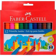 Flomasteru Komplekts Faber-Castell Jumbo Atvejis 12 gb. cena un informācija | Modelēšanas un zīmēšanas piederumi | 220.lv