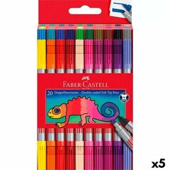 Flomasteru Komplekts Faber-Castell Atvejis 5 gb. cena un informācija | Modelēšanas un zīmēšanas piederumi | 220.lv