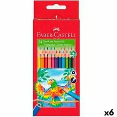 Krāsainie zīmuļi Faber-Castell Daudzkrāsains (6 gb.) cena un informācija | Modelēšanas un zīmēšanas piederumi | 220.lv