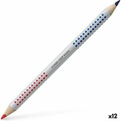 Krāsainie zīmuļi Faber-Castell Jumbo Sarkans Zils (12 gb.) cena un informācija | Modelēšanas un zīmēšanas piederumi | 220.lv