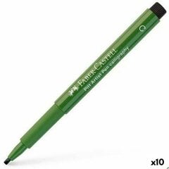 Маркер для каллиграфии Faber-Castell Pitt Artist, потерто-зеленый, 10 шт. цена и информация | Принадлежности для рисования, лепки | 220.lv