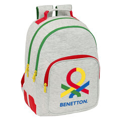 Skolas soma Benetton Pop Pelēks (32 x 42 x 15 cm) cena un informācija | Skolas somas | 220.lv