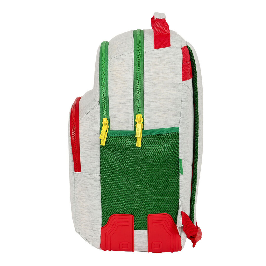 Skolas soma Benetton Pop Pelēks (32 x 42 x 15 cm) cena un informācija | Skolas somas | 220.lv