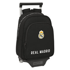 Skolas mugursoma ar riteņiem Real Madrid C.F. Corporativa Melns (27 x 33 x 10 cm) cena un informācija | Skolas somas | 220.lv