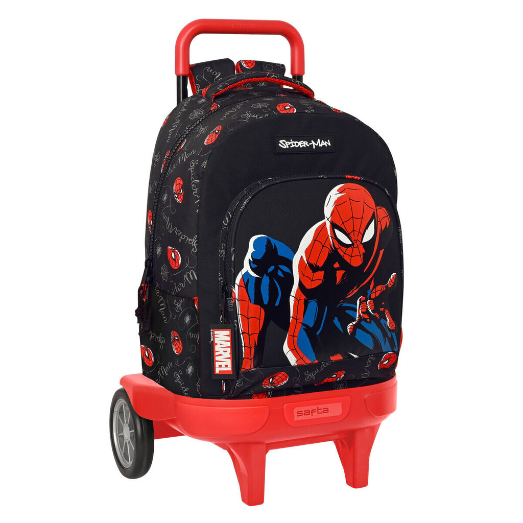 Skolas mugursoma ar riteņiem Spiderman Hero Melns (33 x 45 x 22 cm) цена и информация | Skolas somas | 220.lv