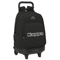 Школьный рюкзак с колесиками Kappa Black, чёрный, 33 x 45 x 22 см цена и информация | Школьные рюкзаки, спортивные сумки | 220.lv