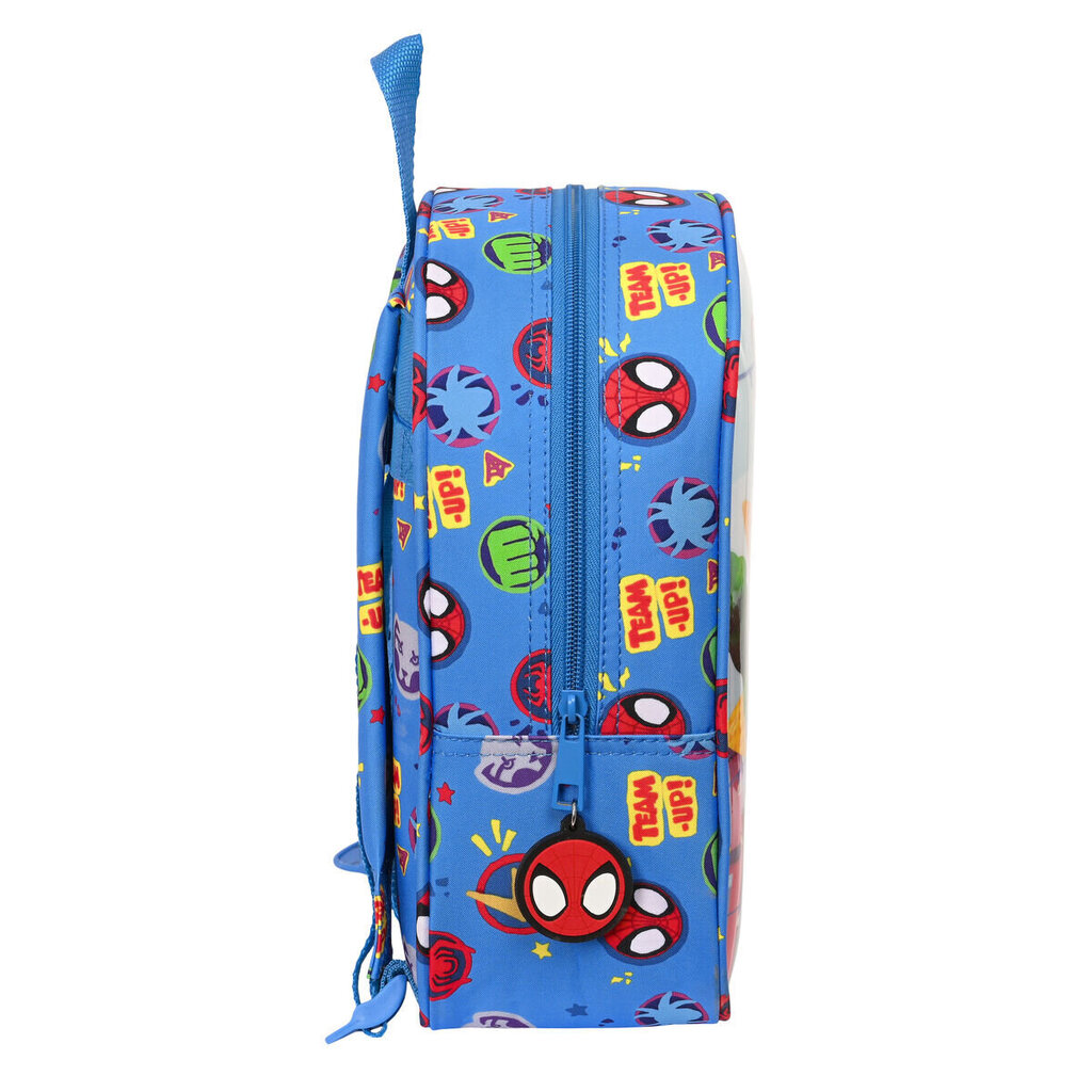 Bērnu soma Spiderman Team up Zils (22 x 27 x 10 cm) цена и информация | Skolas somas | 220.lv