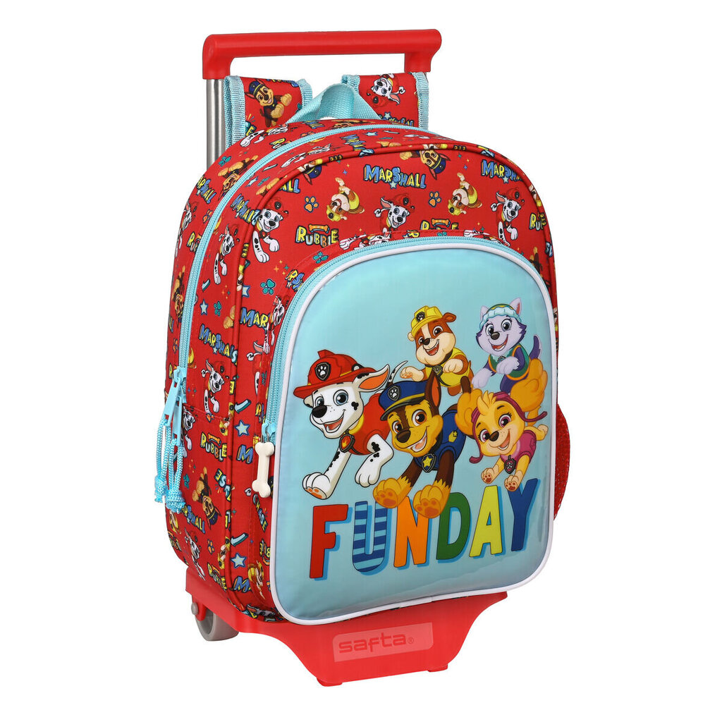 Skolas mugursoma ar riteņiem The Paw Patrol Funday Sarkans Gaiši Zils (26 x 34 x 11 cm) cena un informācija | Skolas somas | 220.lv