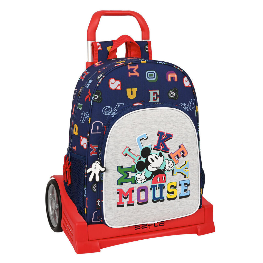 Skolas mugursoma ar riteņiem Mickey Mouse Clubhouse Only one Tumši Zils (33 x 42 x 14 cm) цена и информация | Skolas somas | 220.lv