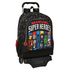Школьный рюкзак с колесиками The Avengers Super heroes, чёрный, 32 x 42 x 14 см цена и информация | Школьные рюкзаки, спортивные сумки | 220.lv