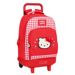 Школьный рюкзак с колесиками Hello Kitty Spring Красный (33 x 45 x 22 cm) цена и информация | Школьные рюкзаки, спортивные сумки | 220.lv