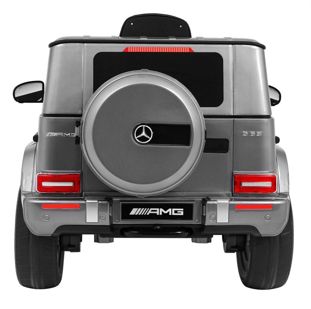 Mercedes G63 AMG vienvietīgs elektromobilis, sudraba krāsā cena un informācija | Bērnu elektroauto | 220.lv