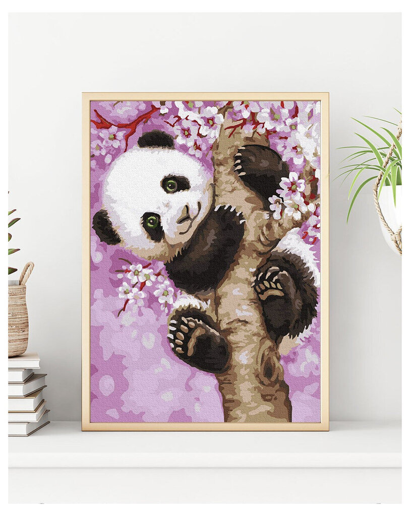 Gleznošana pēc skaitļiem, Panda 30x50 cm cena un informācija | Gleznas pēc numuriem | 220.lv