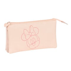 Тройной пенал Minnie Mouse Baby, розовый (22 x 12 x 3 cм) цена и информация | Пеналы | 220.lv