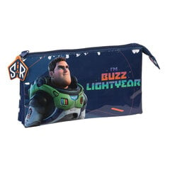 Тройной пенал Buzz Lightyear, тёмно синий (22 x 12 x 3 cм) цена и информация | Пеналы | 220.lv