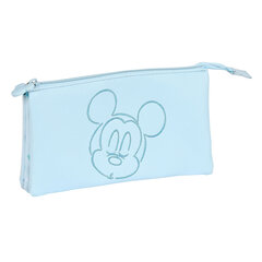 Тройной пенал Mickey Mouse Clubhouse Baby, светло синий (22 x 12 x 3 cм) цена и информация | Пеналы | 220.lv