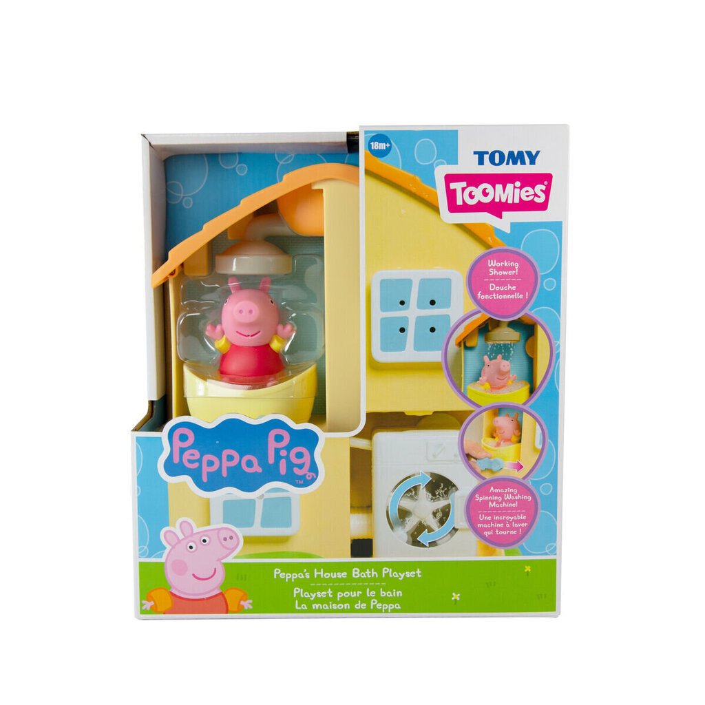 Vannas rotaļlietu komplekts Playset Peppa Pig Peppa’s House Bath (24,8 x 10,2 x 27,9 cm) cena un informācija | Rotaļlietas meitenēm | 220.lv