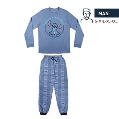 Pidžama vīriešiem Stitch S0729041, zila cena un informācija | Vīriešu halāti, pidžamas | 220.lv