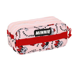 Тройной пенал Minnie Mouse Me time, розовый, 21,5 x 10 x 8 cм цена и информация | Пенал | 220.lv