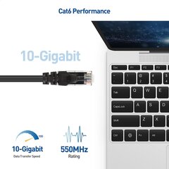 Сетевой кабель RJ-45 CAT 6 LAN Сетевой кабель с 2 разъемами RJ45, 3 м цена и информация | Кабели и провода | 220.lv