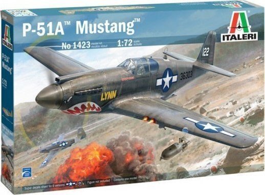 Italeri - North American P-51A Mustang, 1/72 cena un informācija | Konstruktori | 220.lv