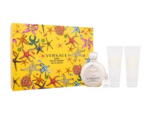 Komplekts Versace Eros Pour Femme: parfimērijas ūdens, 100 ml + parfimērijas ūdens, 5 ml + ķermeņa losjons, 100 ml + dušas želeja, 100 ml cena un informācija | Sieviešu smaržas | 220.lv