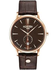 Vīriešu pulkstenis Roamer Vanguard Small Second Leather Black cena un informācija | Vīriešu pulksteņi | 220.lv