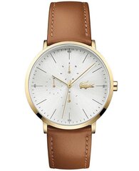 Vīriešu pulkstenis Lacoste Moon Leather Silver цена и информация | Мужские часы | 220.lv