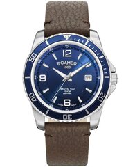 Vīriešu pulkstenis Roamer Nautic 100 Leather Blue цена и информация | Мужские часы | 220.lv