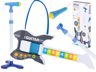 Zila elektriskā roka ģitāra ar mikrofonu cena un informācija | Attīstošās rotaļlietas | 220.lv