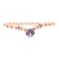 Sieviešu Aproce Lancaster JLA-BR-OWL-1-PE Sudrabains Oranžs Cirkonija Sterling silver 16 mm cena un informācija | Rokassprādzes | 220.lv