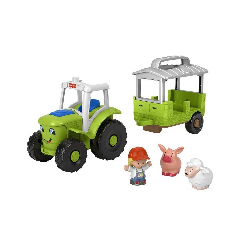 Zaļš traktors Playset Fisher Price Little People cena un informācija | Rotaļlietas zēniem | 220.lv