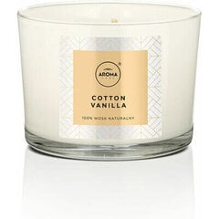Aroma Aromātiskā svece Elegance 115 g, Cotton Vanilla cena un informācija | Sveces un svečturi | 220.lv