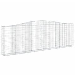 vidaXL arkveida gabiona grozi, 2 gb., 400x30x120/140cm, cinkota dzelzs цена и информация | Ящики для балкона | 220.lv