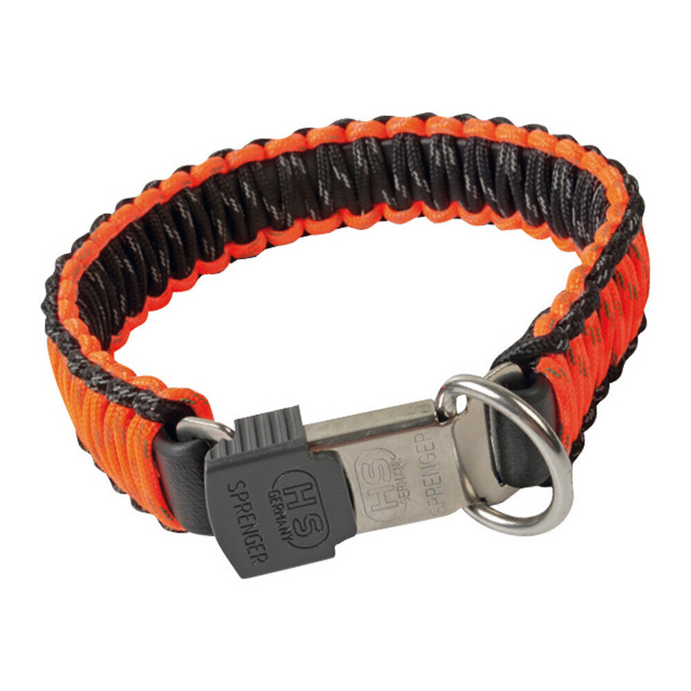 Suņa kaklasiksna Hs Sprenger Paracord Oranžs (1,9 x 55 cm) cena un informācija | Apkakles, siksnas suņiem | 220.lv