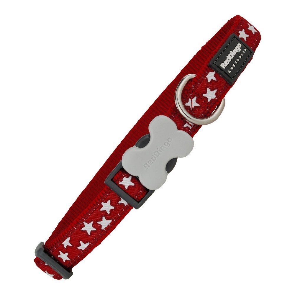 Suņa kaklasiksna Red Dingo Gluds Zvaigzne Zvaigznes (1,5 x 24-36 cm) cena un informācija | Apkakles, siksnas suņiem | 220.lv