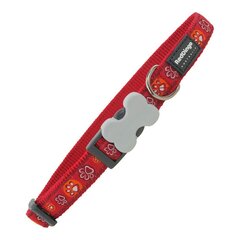 Suņa kaklasiksna Red Dingo Style Sarkans (2 x 31-47 cm) cena un informācija | Apkakles, siksnas suņiem | 220.lv