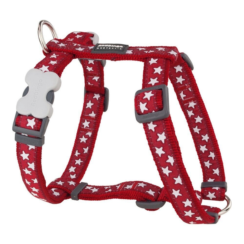 Suņu drošības siksna Red Dingo Style Sarkans Zvaigzne 30-48 cm cena un informācija | Ceļojumu piederumi | 220.lv