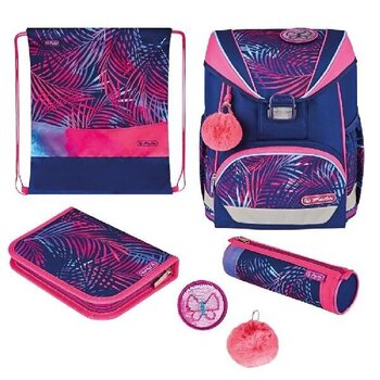 Herlitz skolas soma Ultralight Plus - Tropical Chill, 15 l cena un informācija | Skolas somas | 220.lv