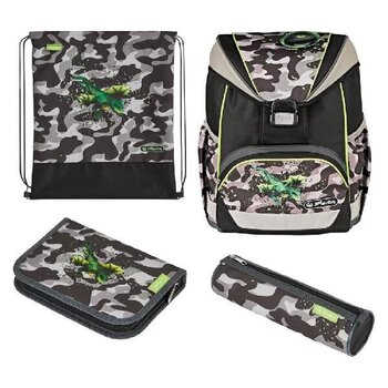 Herlitz skolas soma Ultralight Plus - Camo Dragon, 15 l cena un informācija | Skolas somas | 220.lv