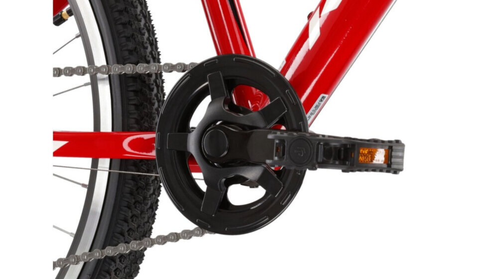 24" velosipēds HEXAGON JR 1.0 KROSS, krāsa: sarkana, 13" alumīnija rāmis, augstums 130-150cm (9588) цена и информация | Velosipēdi | 220.lv